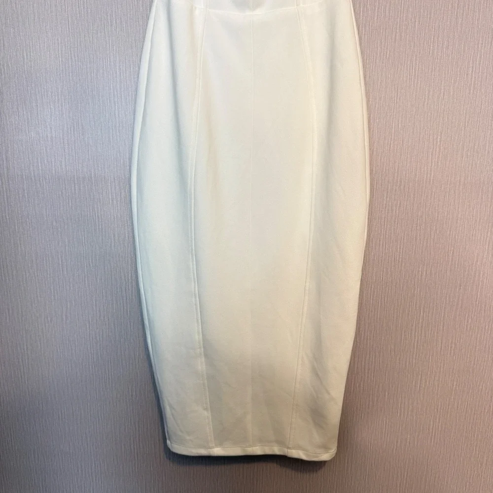 MISHA COLLECTION IVORY CHLOE MIDI DRESS - SIZE 0